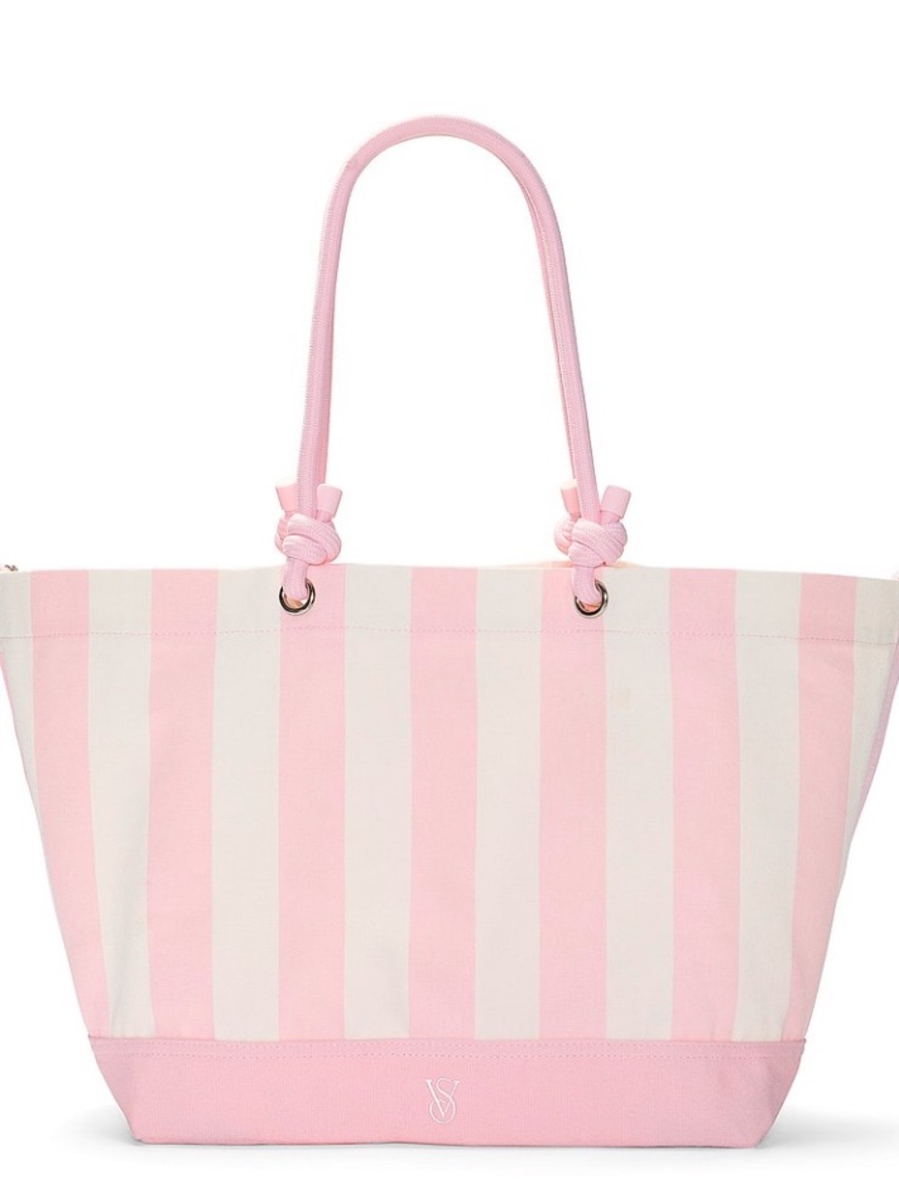 Victoria’s Secret Heritage Stripe Rope Handle Tote Bag NEW - Picture 3 of 3